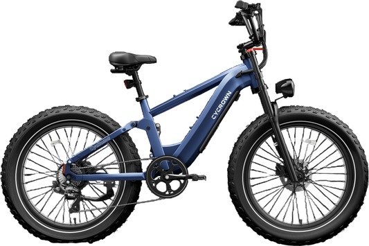 Samson Cycrown Roma Electric Bike All-Terrain Step-Over Frame 1500W 28 MPH 90 Mile Range 48V New - ROMA-INDIGO-BLUE