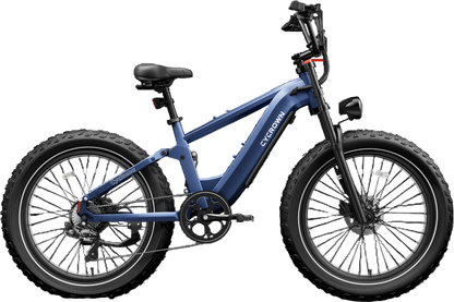 Samson Cycrown Roma Electric Bike All-Terrain Step-Over Frame 1500W 28 MPH 90 Mile Range 48V New - ROMA-INDIGO-BLUE