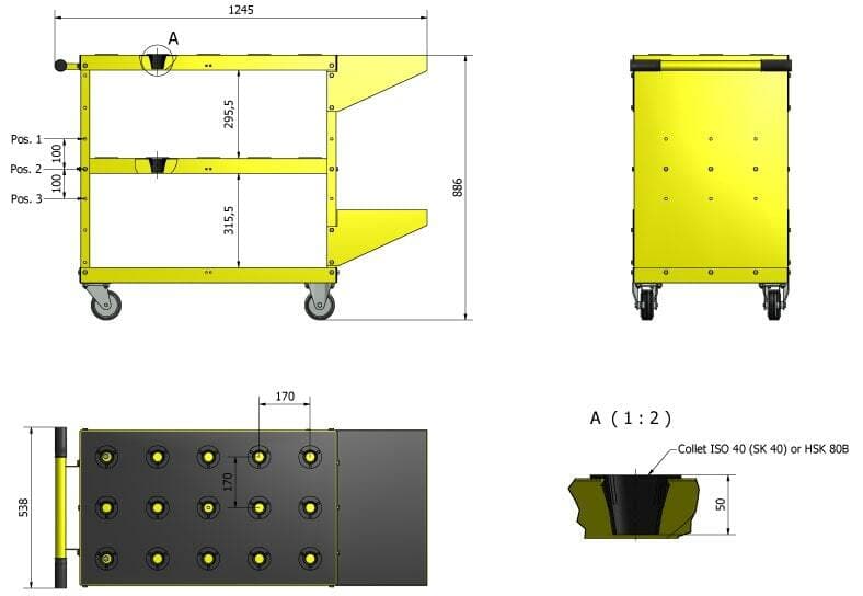Aardwolf CNC Tooling Cart 30