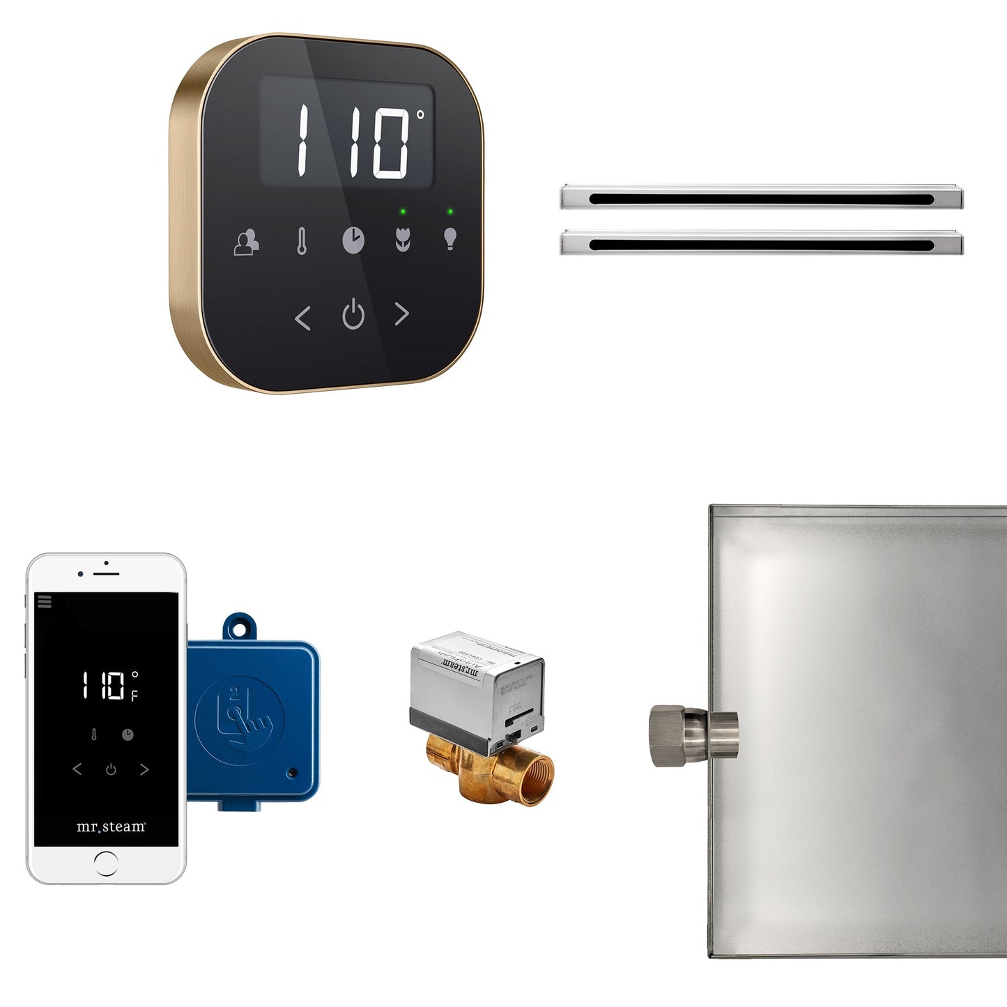 Mr. Steam AirButler Max Linear Package Black Brushed Bronze - ABUTLERLXBBB