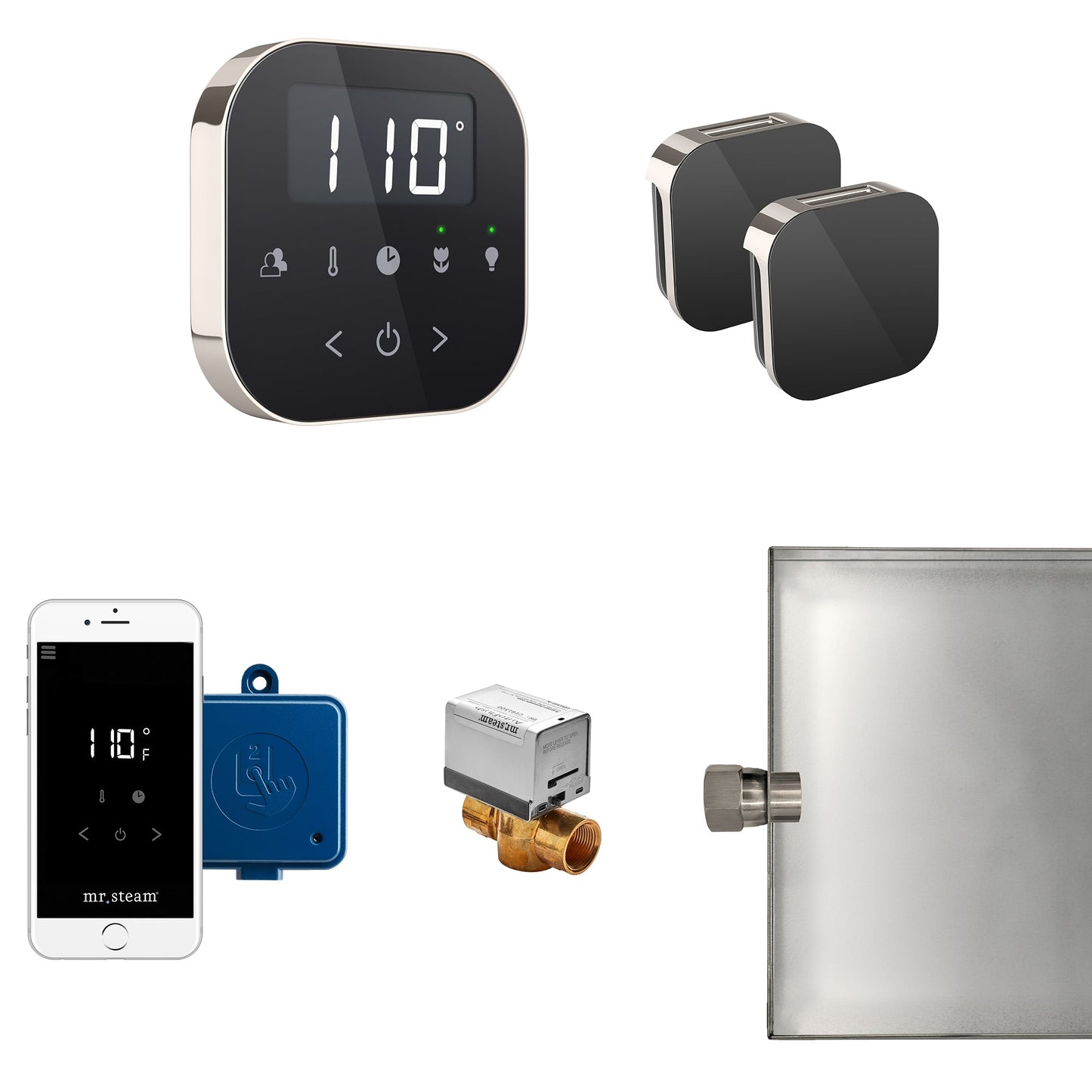 Mr Steam AirButler Max Package Black Polished Nickel - ABUTLERXB-PN