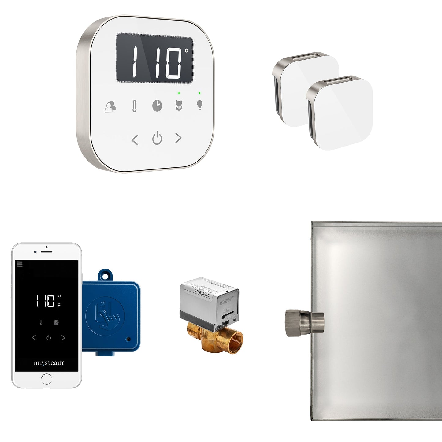 Mr Steam  AirButler Max Package White Brushed Nickel - ABUTLERXW-BN