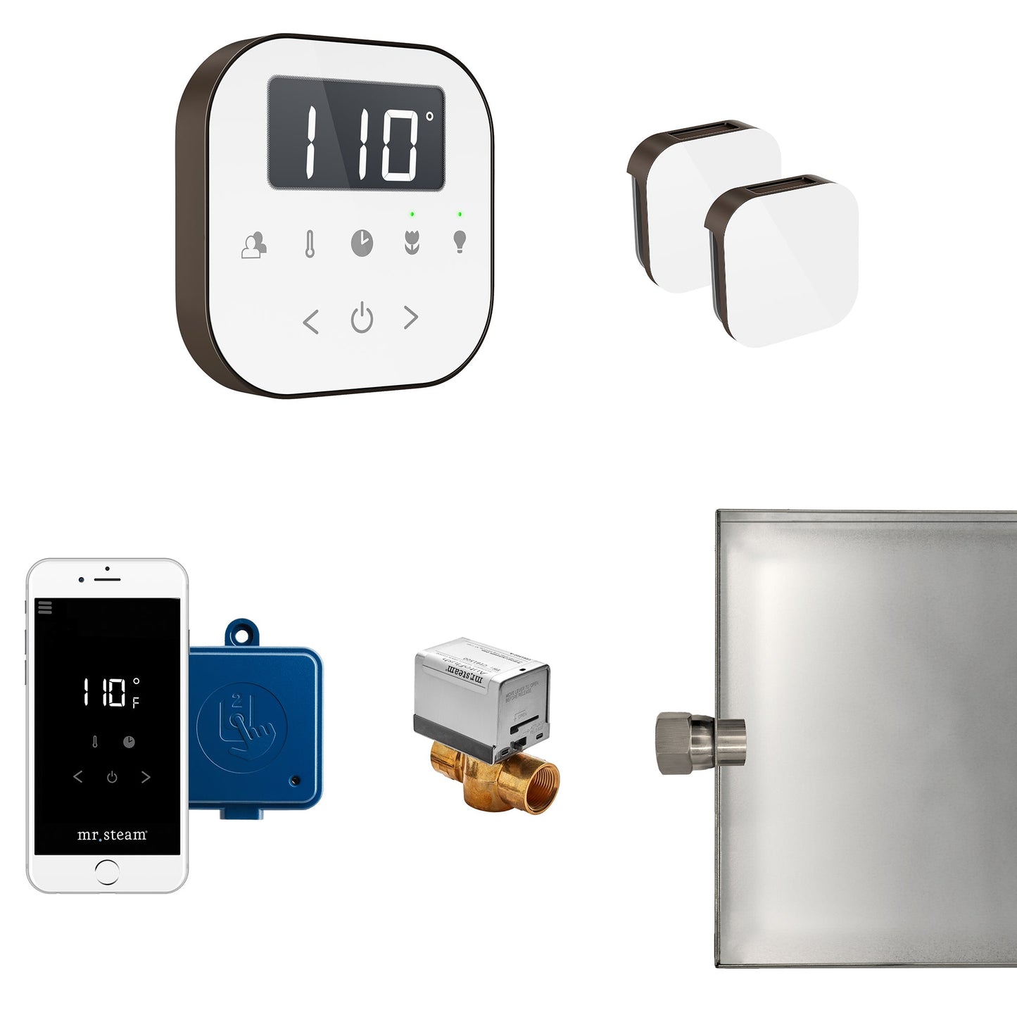 Mr Steam AirButler Max Package White Oil Rubbed Bronze - ABUTLERXW-OR