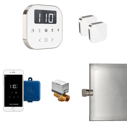 Mr Steam AirButler Max Package White Polished Nickel - ABUTLERXW-PN