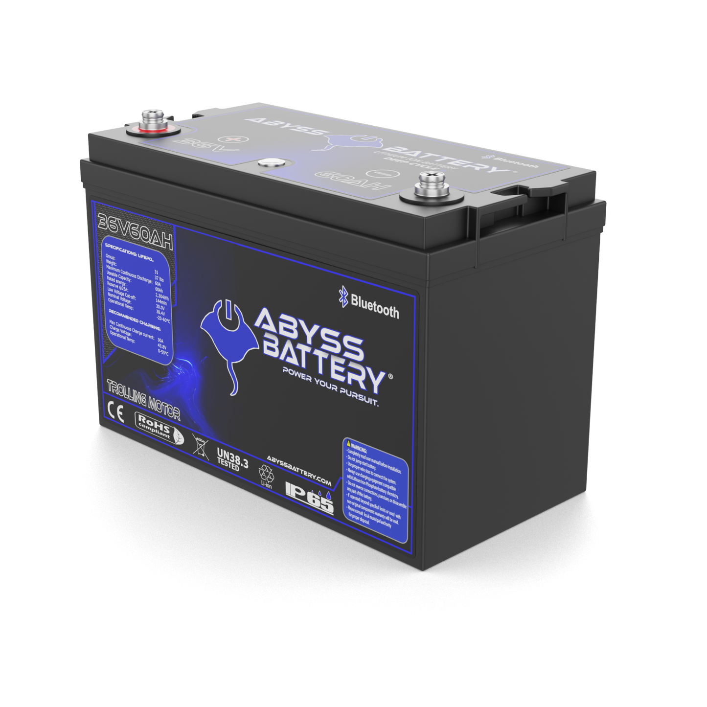 Abyss Battery 36V 60Ah Lithium Trolling Motor Battery - AB-36V60-BT