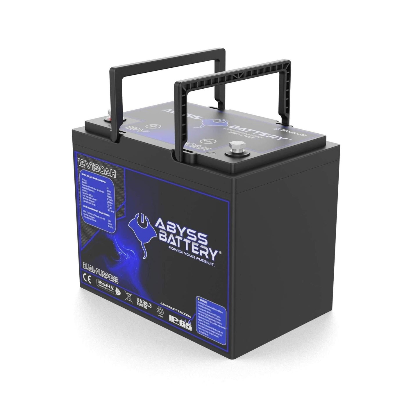 Abyss Battery 12V 120Ah Dual Purpose Lithium Marine Battery - AB-12V120-BT