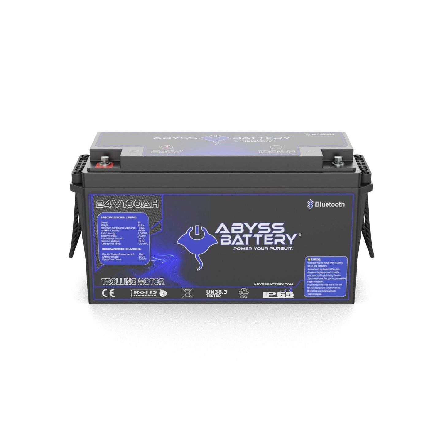 Abyss Battery 24V 100Ah Lithium Trolling Motor Battery - AB-24V-100-BT