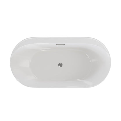 Swiss Madison Monaco 59" Freestanding Bathtub with Matte Black Stand - SM-FB1002MB