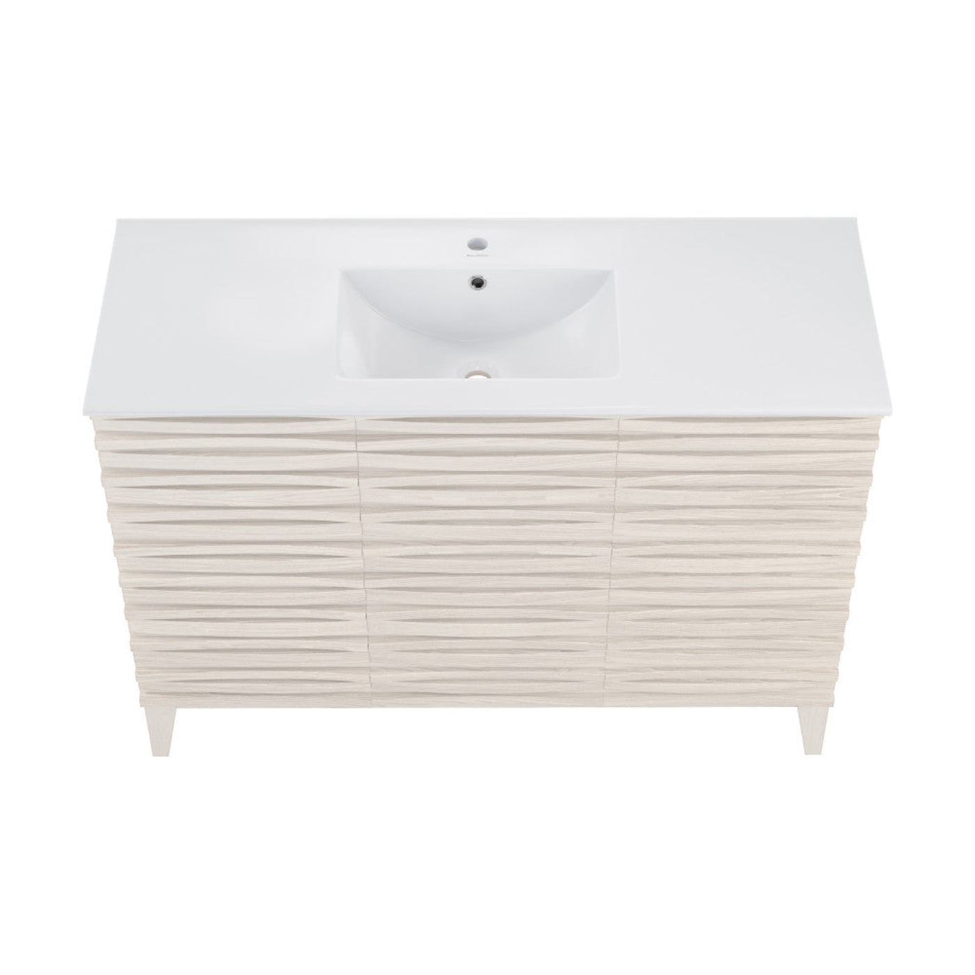 Swiss Madison Cascade 48" Freestanding Bathroom Vanity in White Oak with Sink Top - SM-BV8634WO