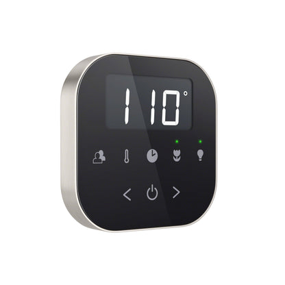 Mr. Steam AirTempo Steam Shower Control in Black with Brushed Nickel - AIRTBK-BN