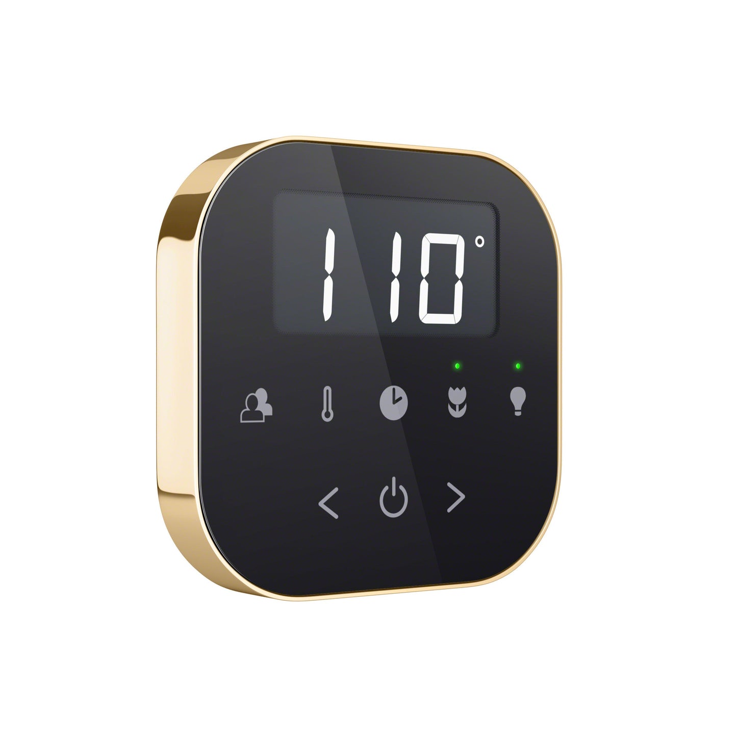Mr. Steam AirTempo Steam Shower Control in Black with Polished Brass - AIRTBK-PB
