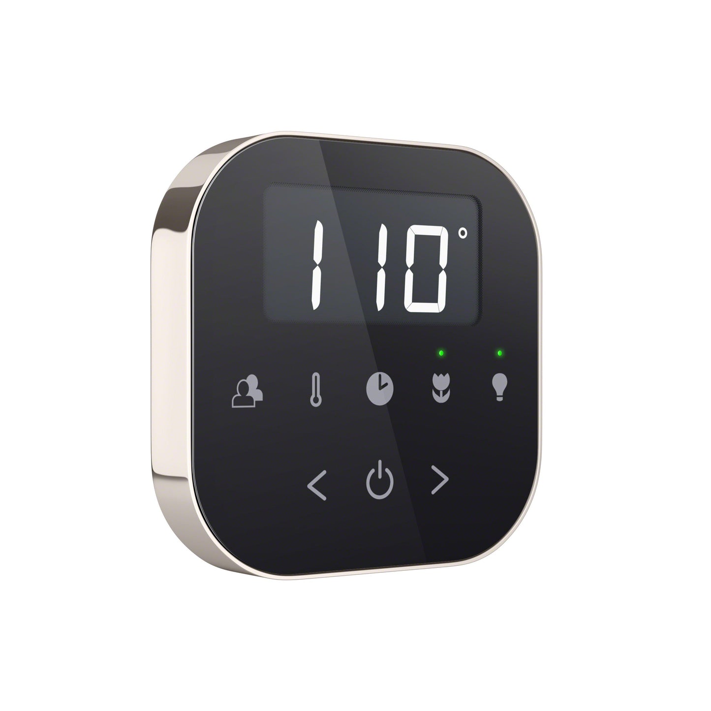 Mr. Steam AirTempo Steam Shower Control in Black with Polished Nickel - AIRTBK-PN