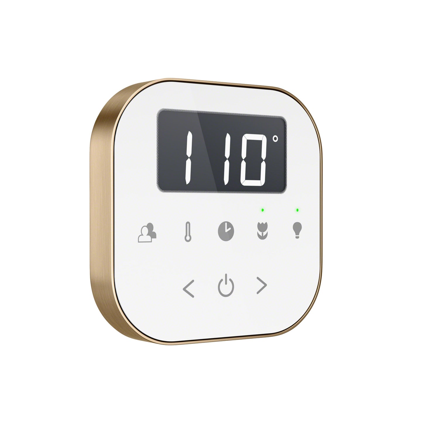 Mr. Steam AirTempo Steam Shower Control in White with Brushed Bronze - AIRTWH-BB