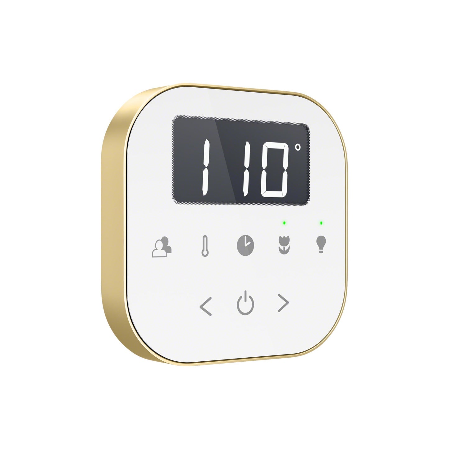 Mr. Steam AIRTWH-SB - AirTempo Steam Shower Control - White / Satin Brass - AIRTWH-SB