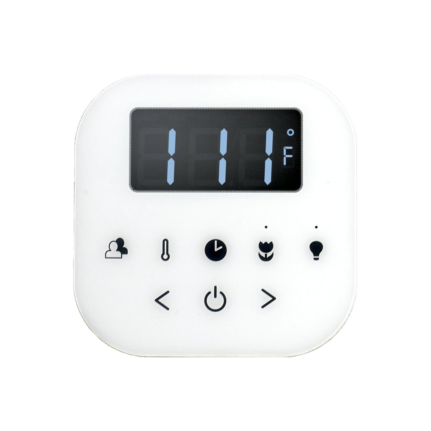 Mr. Steam AirTempo Steam Shower Control in White with Polished Chrome - AIRTWH-PC