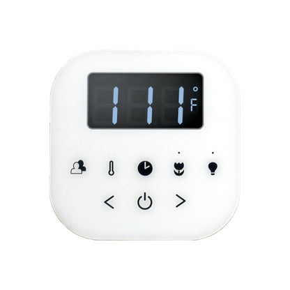 Mr. Steam AirTempo Steam Shower Control in White with Polished Nickel - AIRTWH-PN
