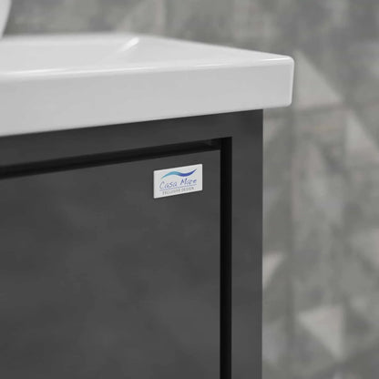 Casa Mare Alessio 32" Bathroom Vanity and Ceramic Sink Combo with LED Mirror - Alessio80GG-32
