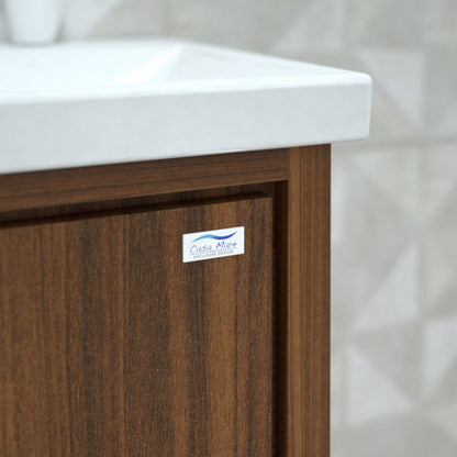 Casa Mare Alessio 32" Bathroom Vanity and Ceramic Sink Combo with LED Mirror - Alessio80GG-32