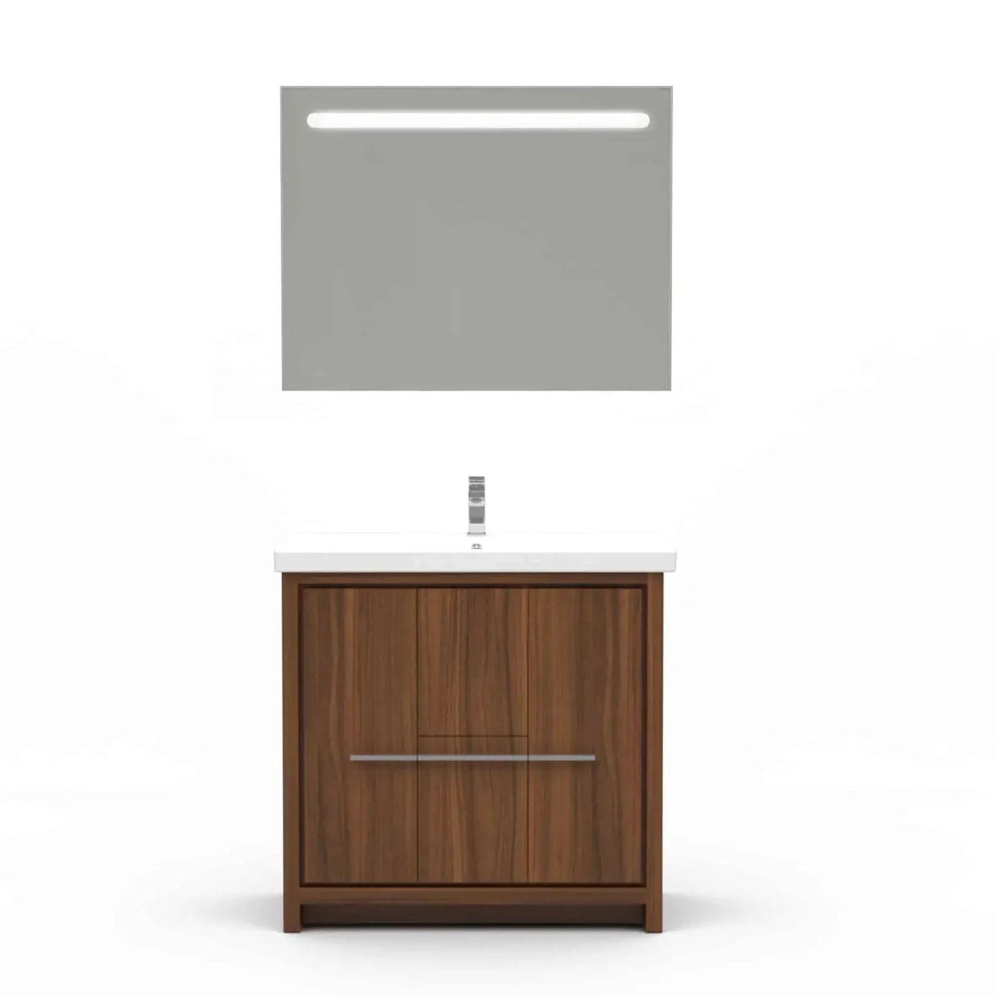 Casa Mare Alessio 32" Bathroom Vanity and Ceramic Sink Combo with LED Mirror - Alessio80GG-32