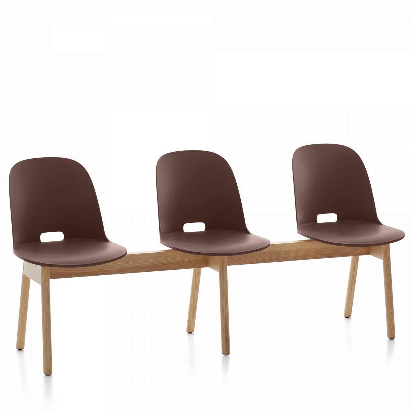 Emeco Alfi 3-Seat High Back Bench - ALFIAHDARKBROWN