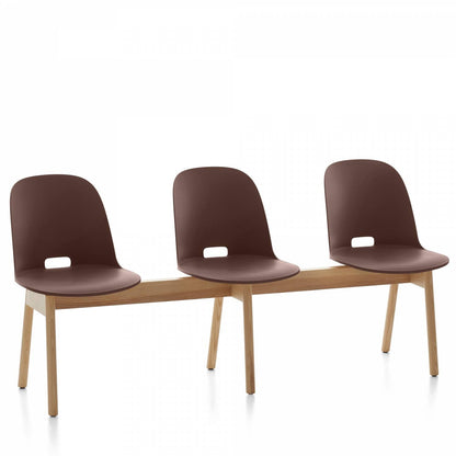 Emeco Alfi 3-Seat High Back Bench - ALFIAHDARKBROWN