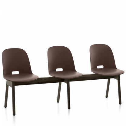 Emeco Alfi 3-Seat High Back Bench - ALFIAHDARKBROWN