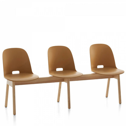 Emeco Alfi 3-Seat High Back Bench - ALFIAHDARKBROWN