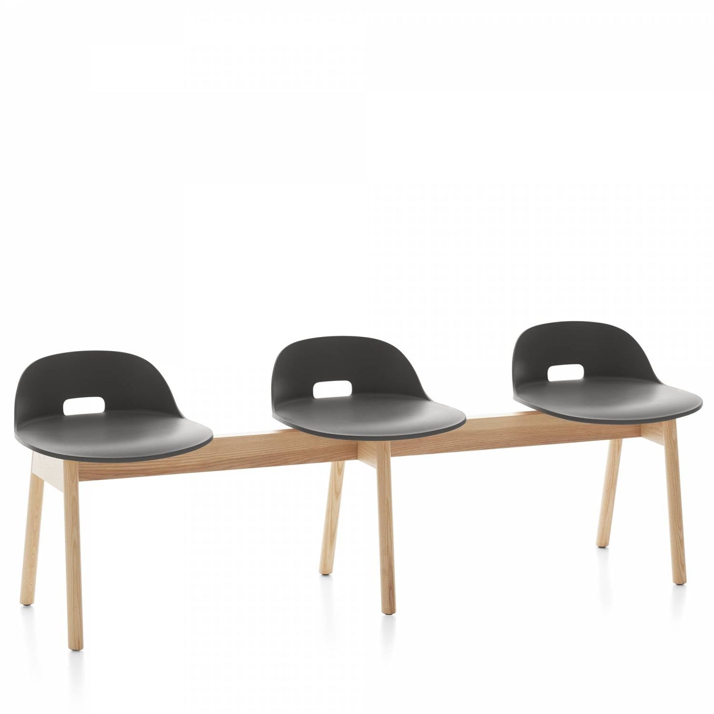 Emeco Alfi 3-Seat Low Back Bench - ALFIALDARKBROWN