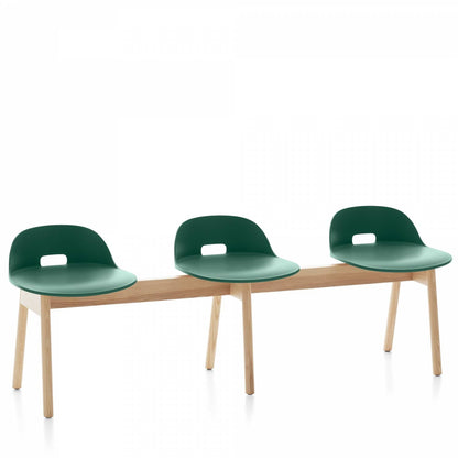 Emeco Alfi 3-Seat Low Back Bench - ALFIALDARKBROWN