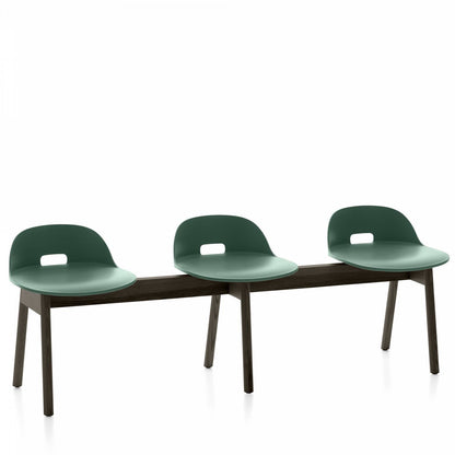 Emeco Alfi 3-Seat Low Back Bench - ALFIALDARKBROWN
