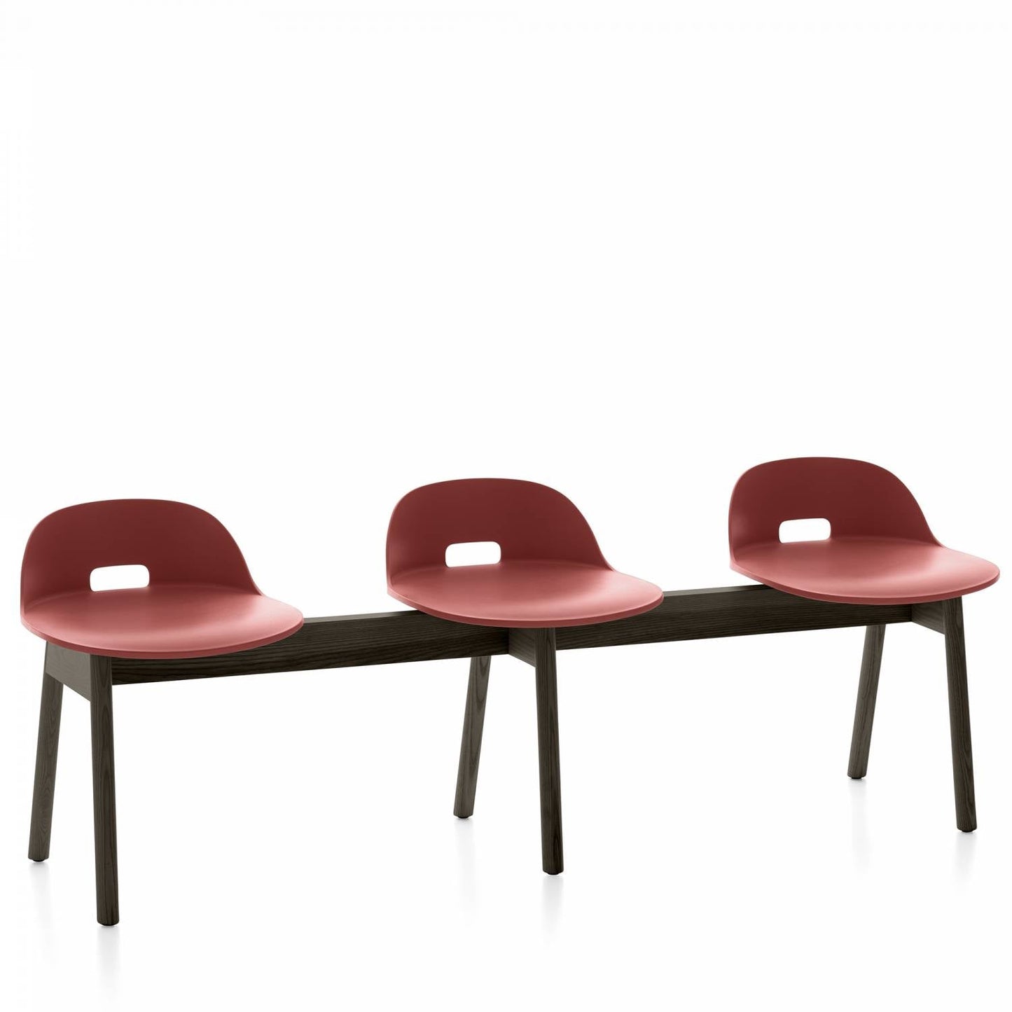 Emeco Alfi 3-Seat Low Back Bench - ALFIALDARKBROWN