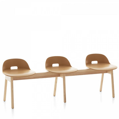 Emeco Alfi 3-Seat Low Back Bench - ALFIALDARKBROWN