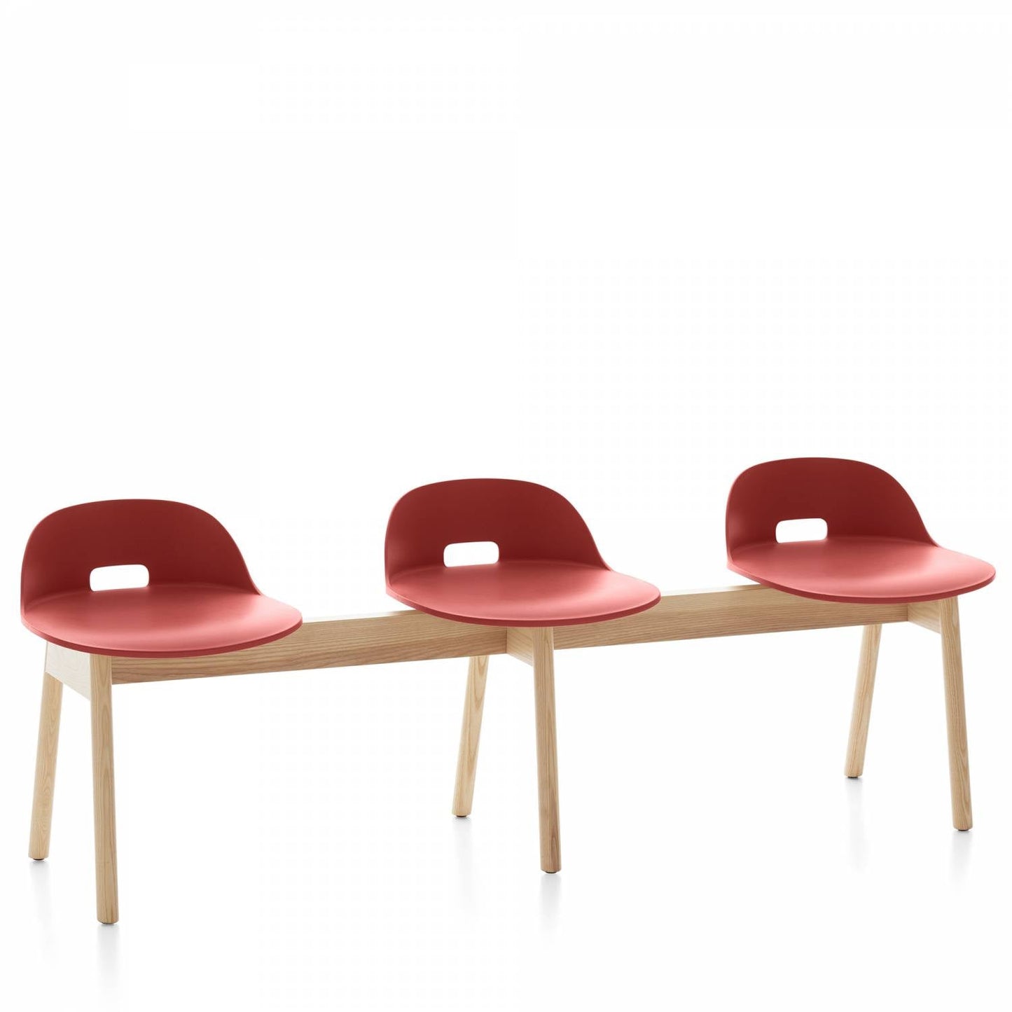 Emeco Alfi 3-Seat Low Back Bench - ALFIALDARKBROWN