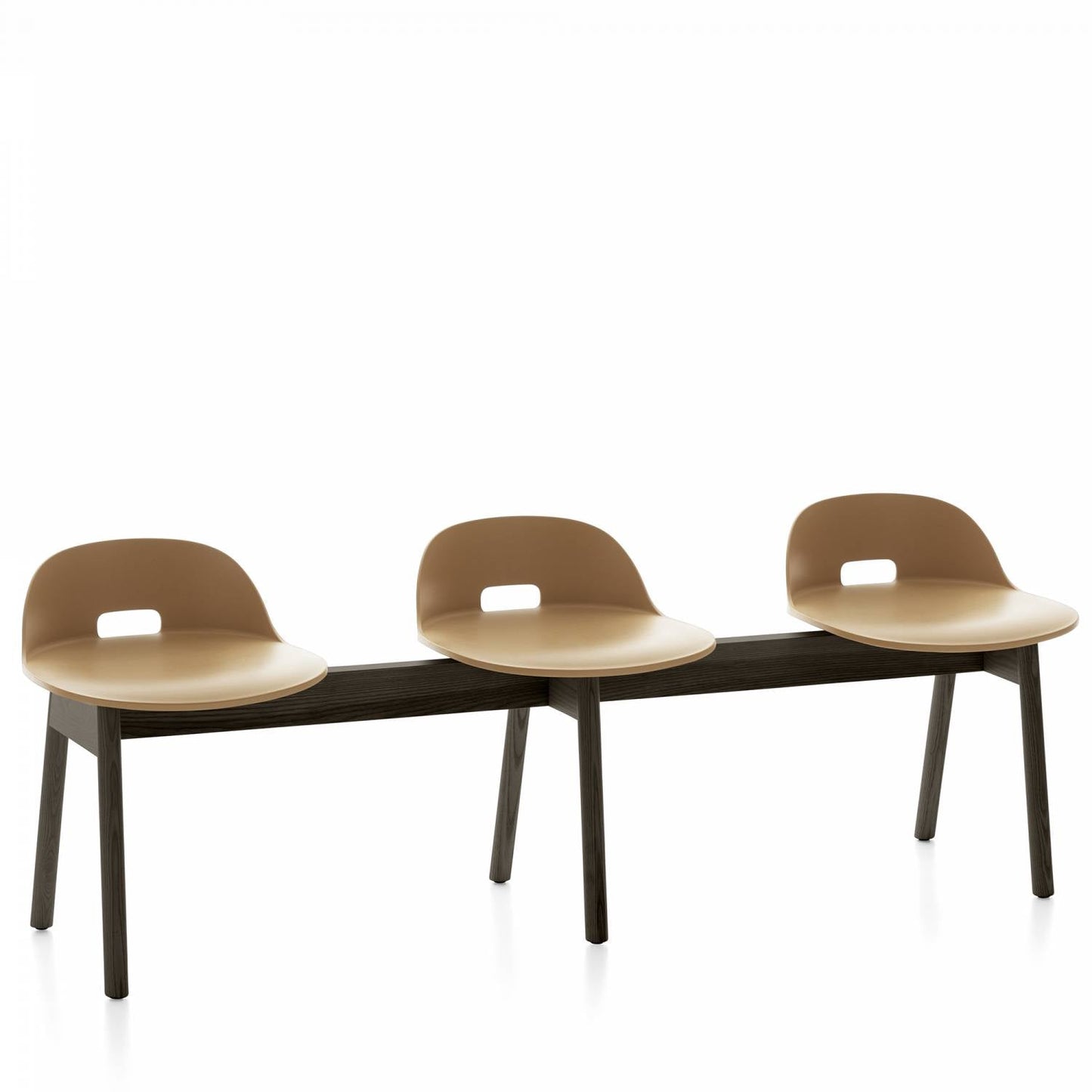 Emeco Alfi 3-Seat Low Back Bench - ALFIALDARKBROWN