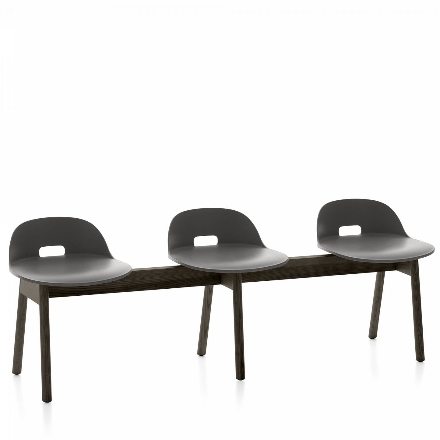 Emeco Alfi 3-Seat Low Back Bench - ALFIALDARKBROWN
