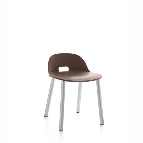 Emeco Alfi Aluminum Low Back Chair - ALFI18LDARKBROWNAL