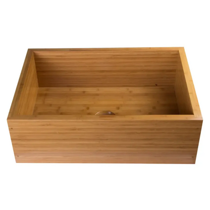 GREE ALFI brand 30 Inch Single Bowl Bamboo Kitchen Farm Sink  - AB3021