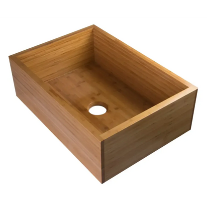 GREE ALFI brand 30 Inch Single Bowl Bamboo Kitchen Farm Sink  - AB3021