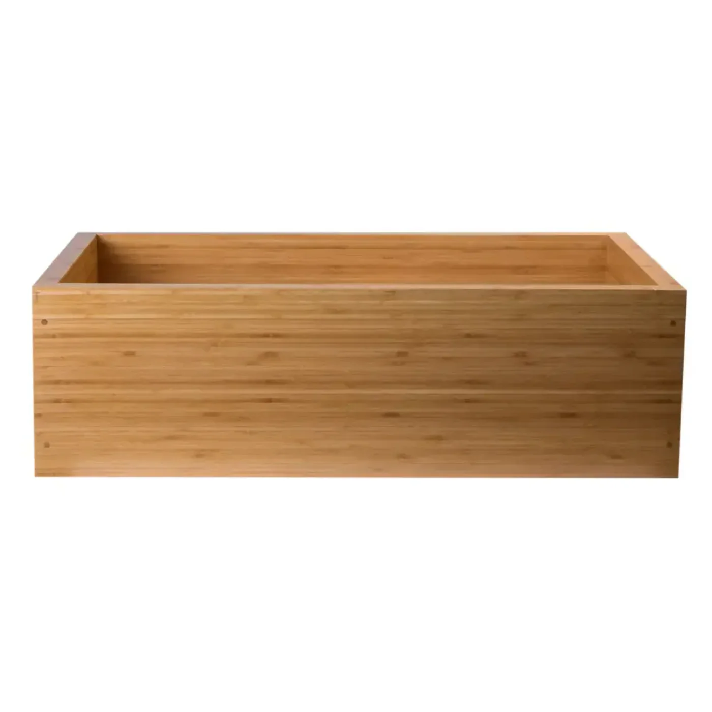 GREE ALFI brand 33 Inch Double Bowl Bamboo Kitchen Farm Sink  - (AB3321)