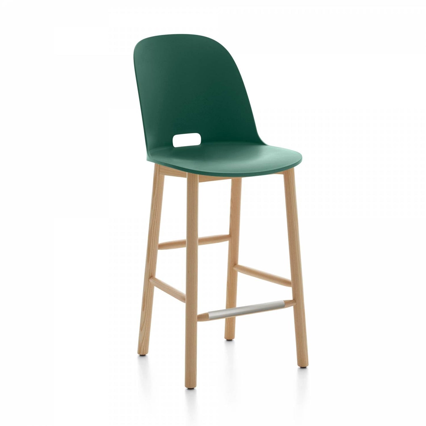 Emeco Alfi Counter High Back Stool - ALFI24AHDARKBROWN