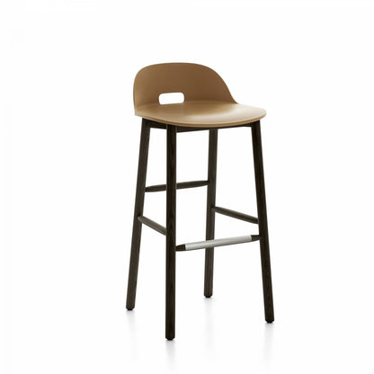Emeco Alfi Low Back Barstool - ALFI30ALDARKBROWN