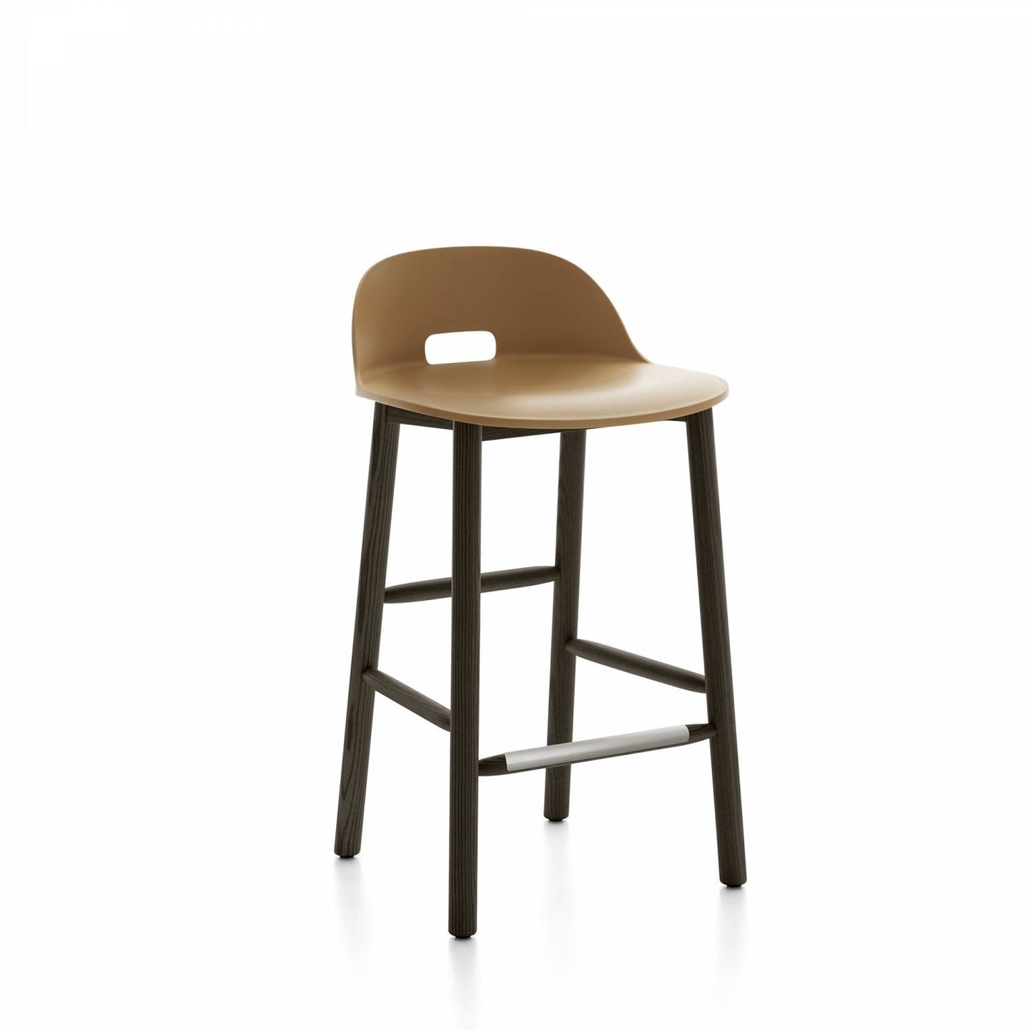 Emeco Alfi Low Back Counter Stool - ALFI24ALDARKBROWN