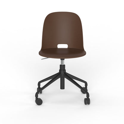 Emeco Alfi Work Swivel Chair - ALFISWVH4ABKBCDB