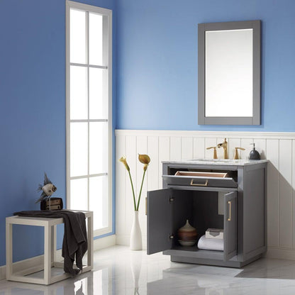 Altair Ivy 30" Single Bathroom Vanity Set in Marble Countertop
