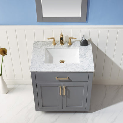 Altair Ivy 30" Single Bathroom Vanity Set in Marble Countertop