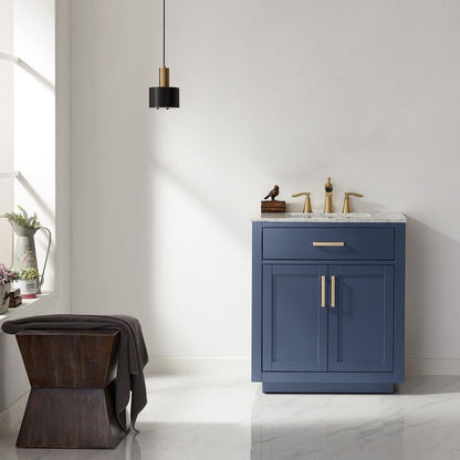 Altair Ivy 30" Single Bathroom Vanity Set in Marble Countertop