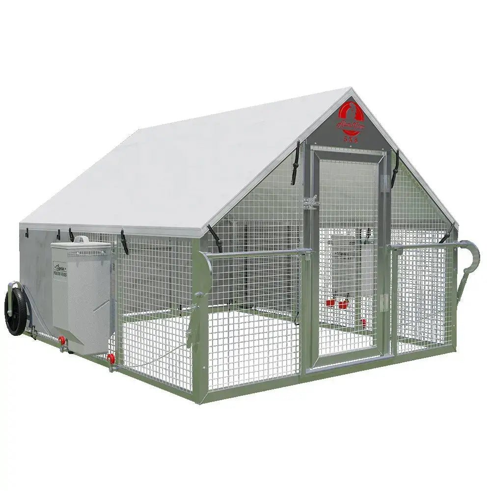 Alumi-Coop Classic - 5x6 Lightweight, Aluminum, Chicken Coop Tractor for Chickens
