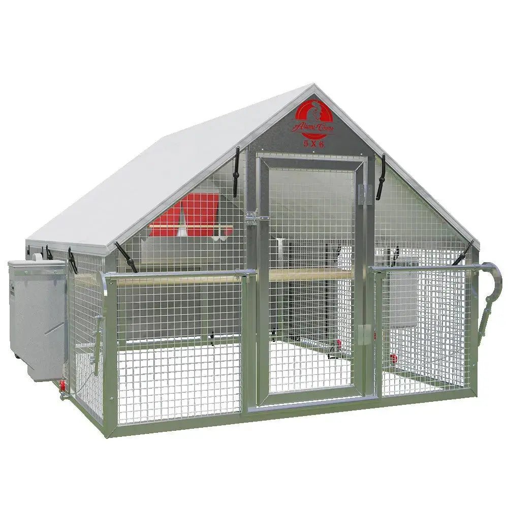 Alumi-Coop Classic - 5x6 Lightweight, Aluminum, Chicken Coop Tractor for Chickens