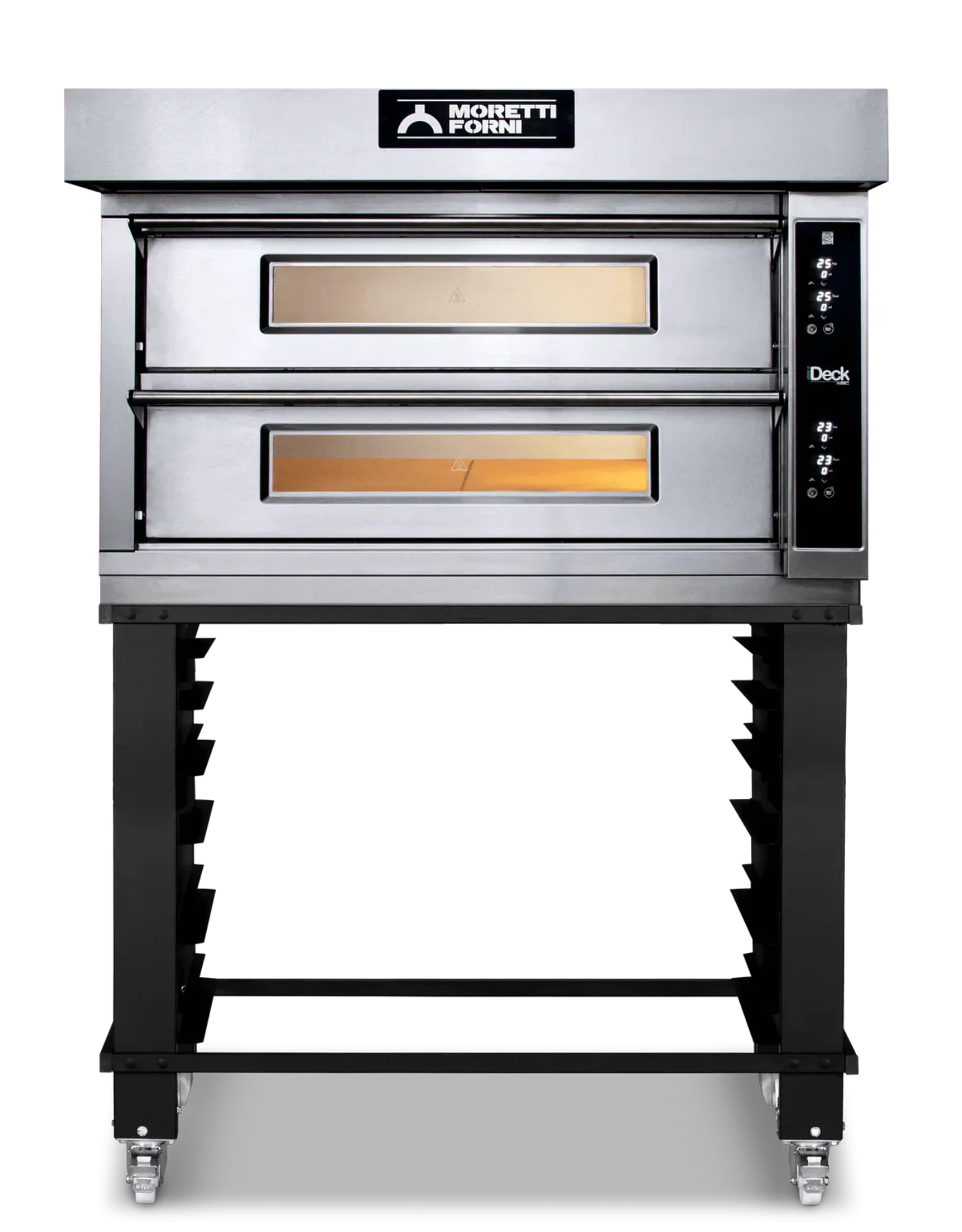 AMPTO iDeck electronic Control Electric Pizza Oven 41"W x 41"D chamber. 2 Deck - ID-D 105.105