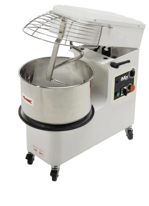 AMPTO Spiral Mixer 97 lbs dough. 66 lbs of flour. 52qts bowl. raising head and removed bowl. 220/60/3 - 2 Speeds. ETL. NSF - IM R44/2
